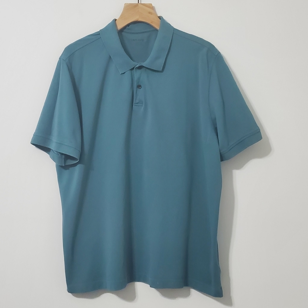 Untuckit Polo Shirt Pima Cotton Green Mens XXL